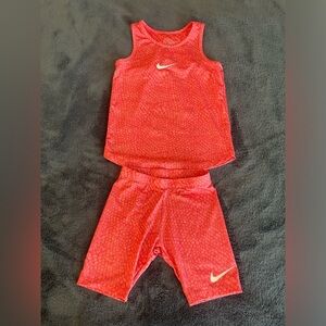 Girls workout matching shorts and shirt size 6X by nike dri-fit